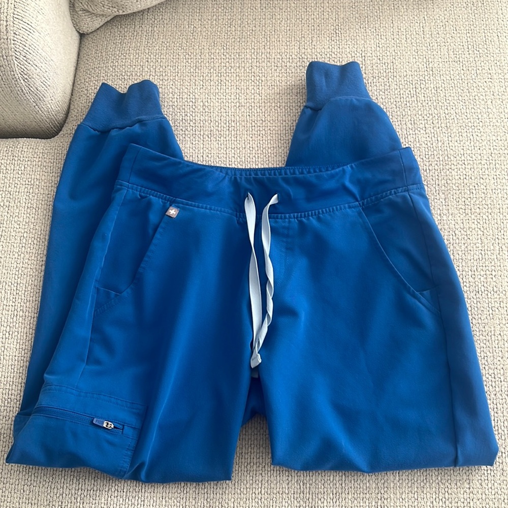 Royal Blue Figs Zamora Scrub Pants